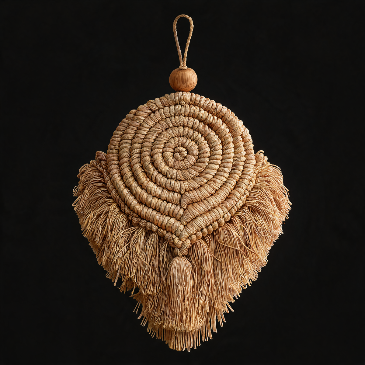 Selene (Ochre) - Fragrance & Fibre macrame car charm