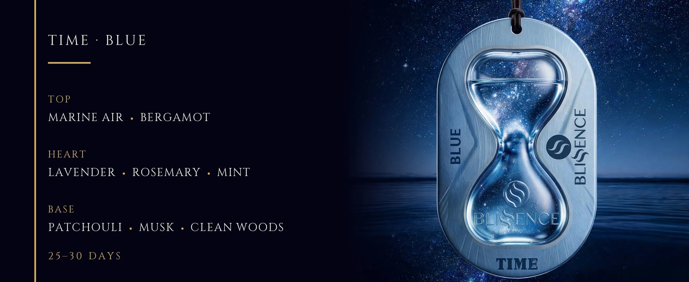 Flowertrail Time Blue — fragrance notes infographic