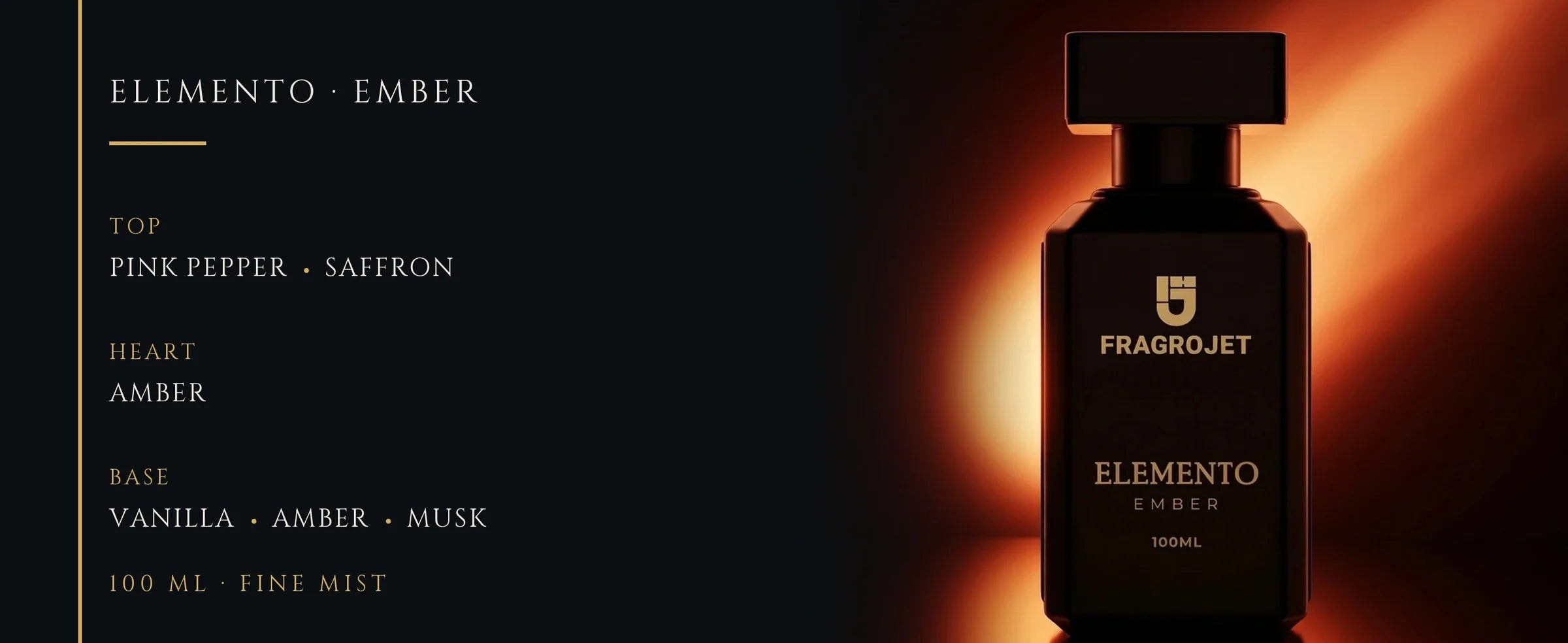 Flowertrail Elemento Ember — fragrance notes infographic
