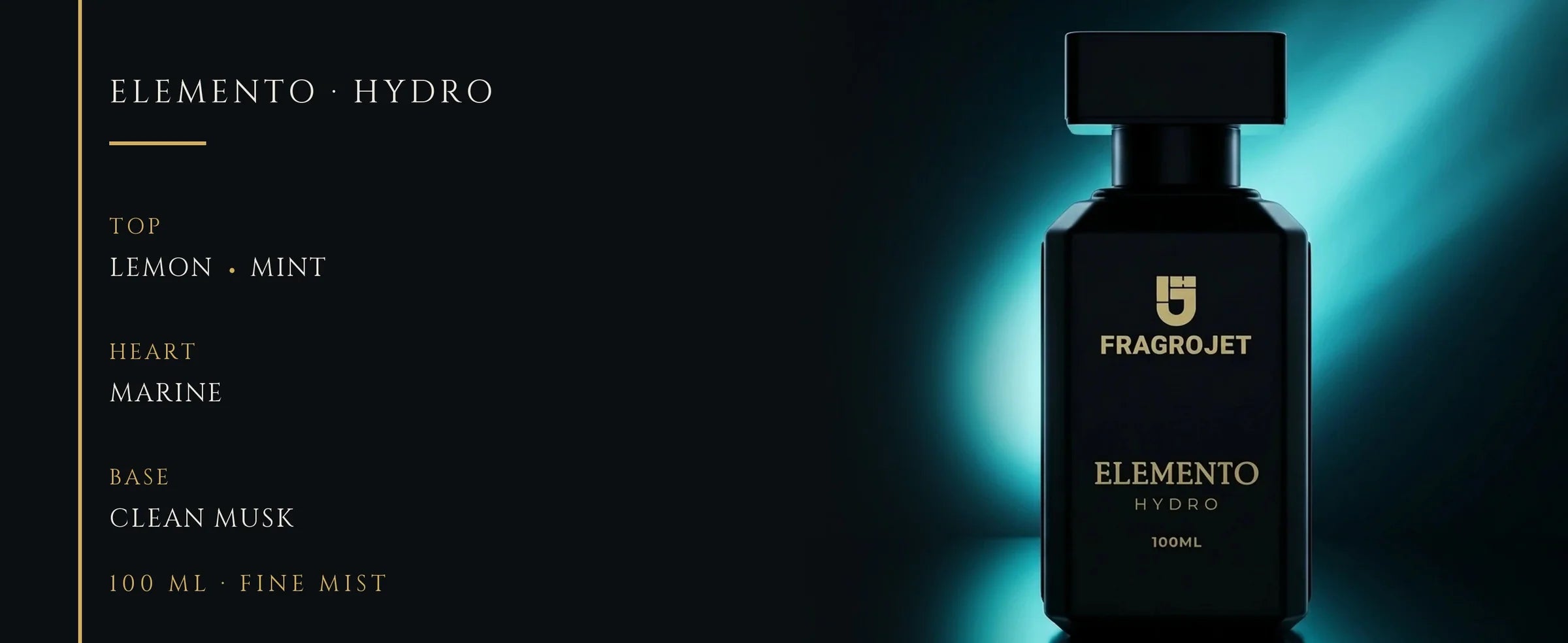 Flowertrail Elemento Hydro — fragrance notes infographic