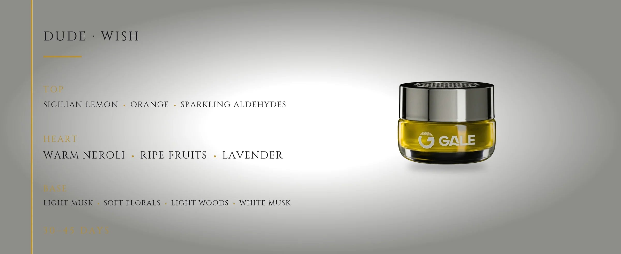 Flowertrail Dude Wish — fragrance notes infographic