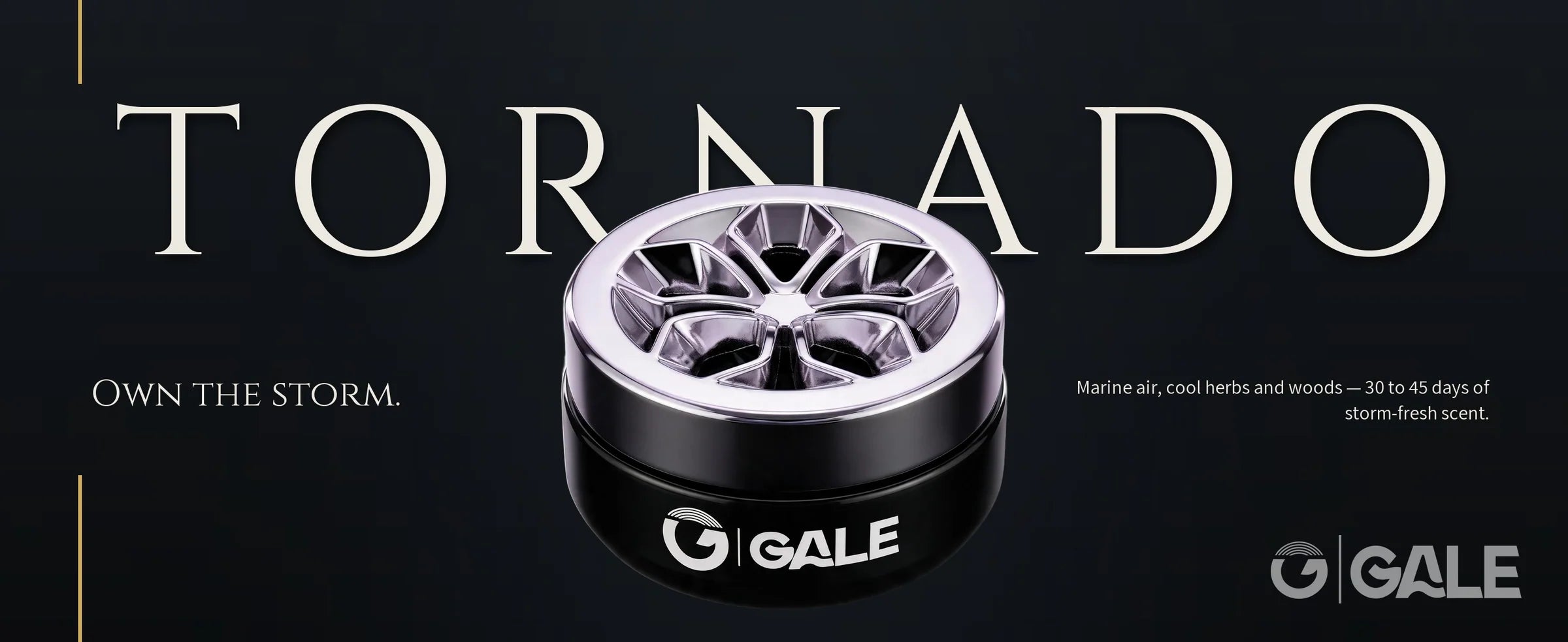 flowertrail tornado luxury car perfume — Own the storm.