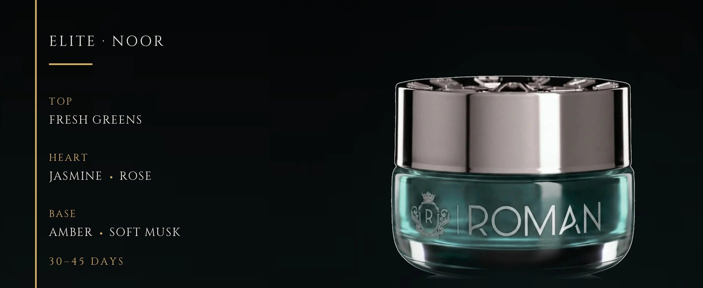 Flowertrail Elite Noor — fragrance notes infographic