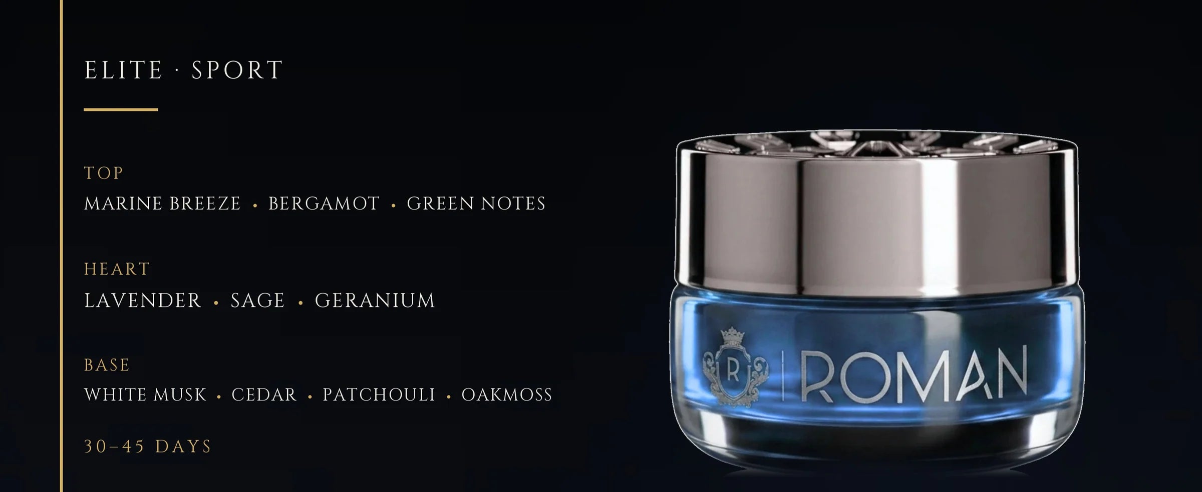 Flowertrail Elite Sport — fragrance notes infographic