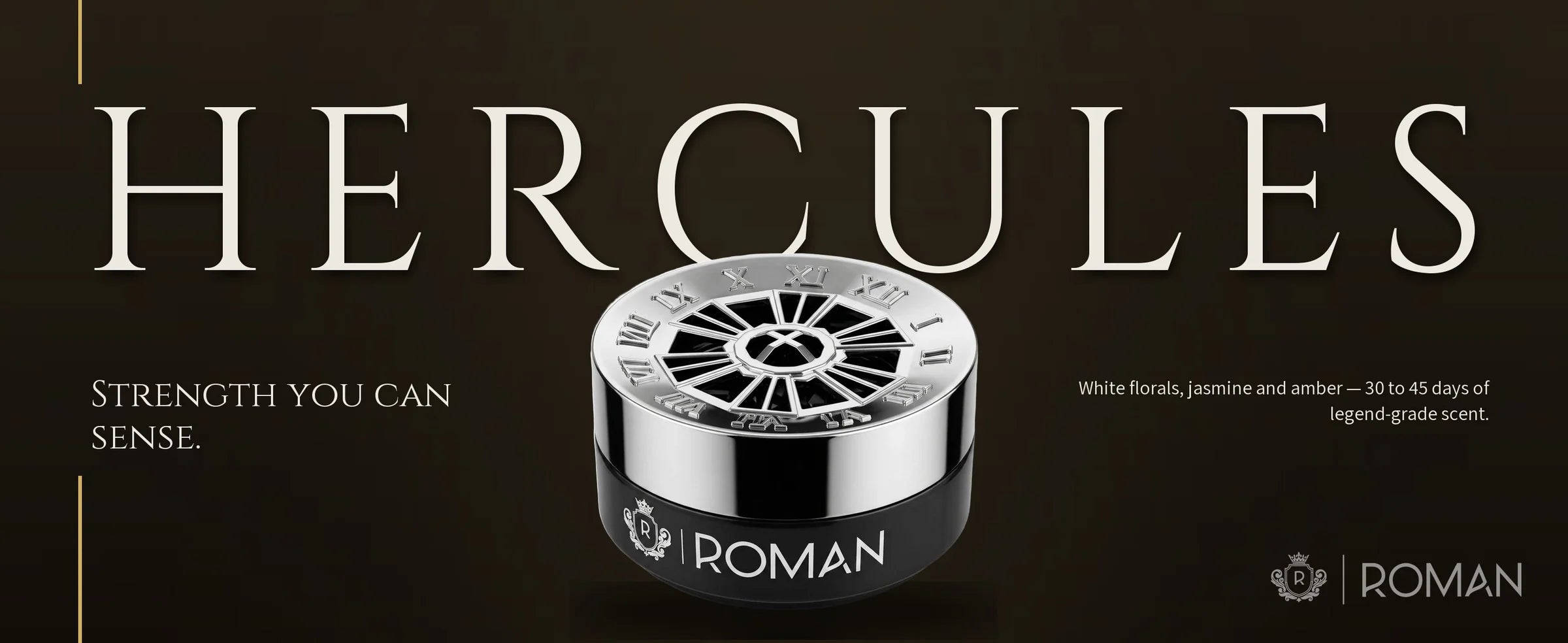 flowertrail hercules luxury car perfume — Strength you can sense.